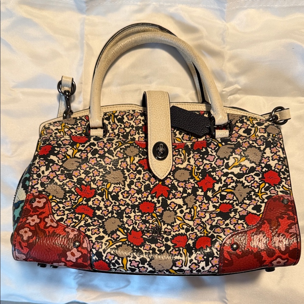 Coach Multi Floral Patterned Mercer Satchel Crossbody